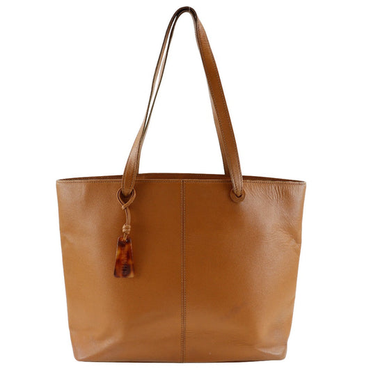 Chanel Logo Charm Tote Bag  Leather Shoulder Bag in New Condition