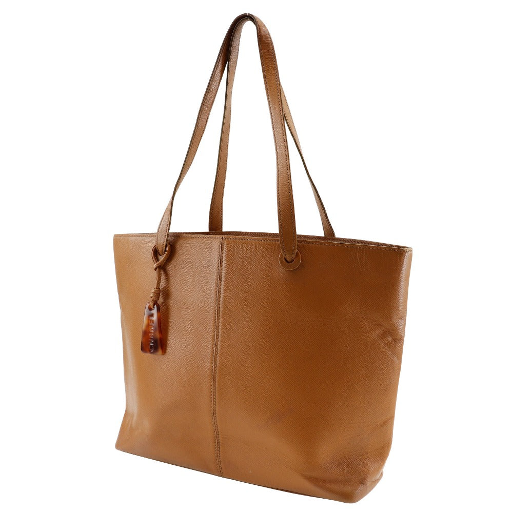 Chanel Logo Charm Tote Bag  Leather Shoulder Bag in New Condition