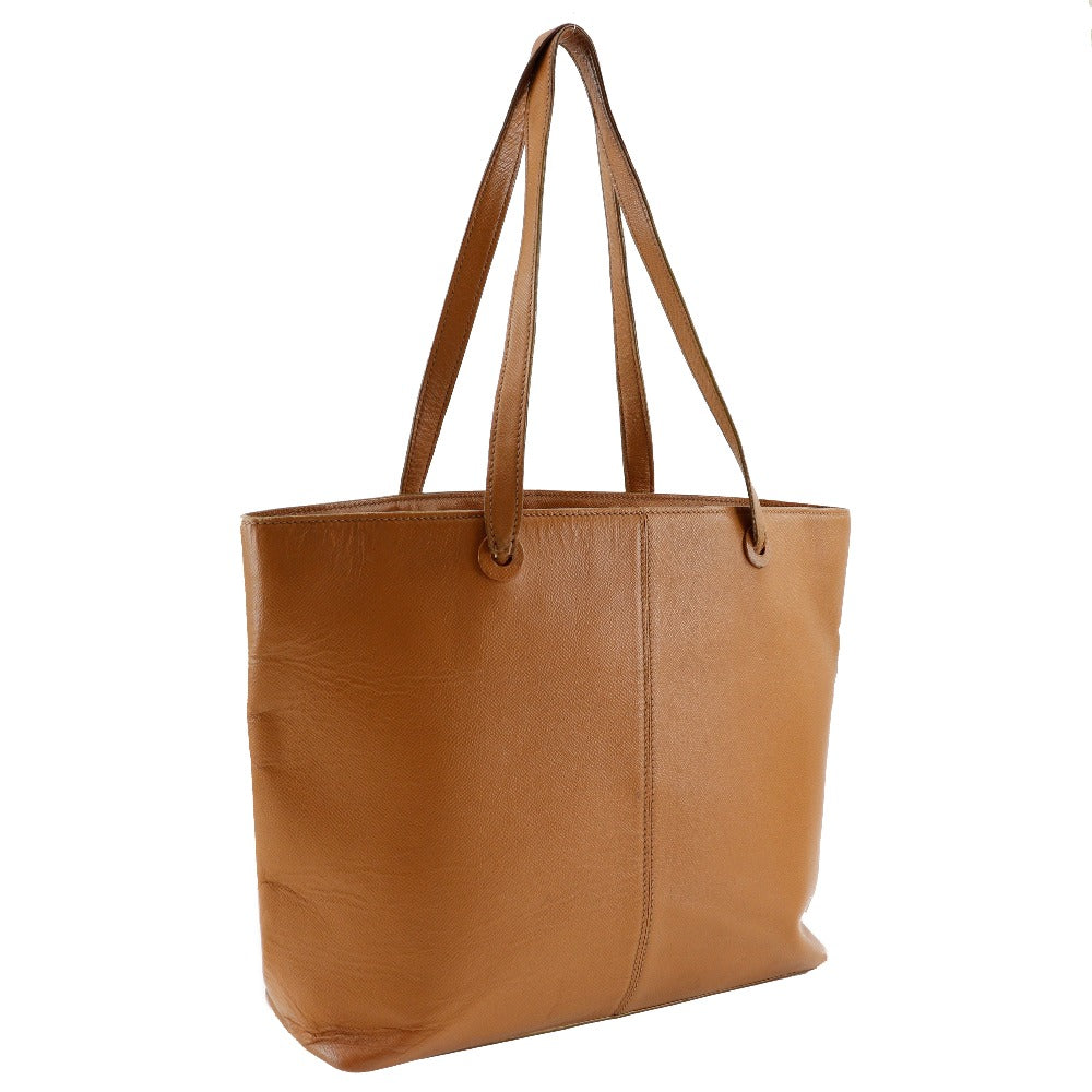 Chanel Logo Charm Tote Bag  Leather Shoulder Bag in New Condition