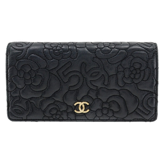 Chanel Camellia No.5 Long Wallet Leather Long Wallet A70620 in New Condition