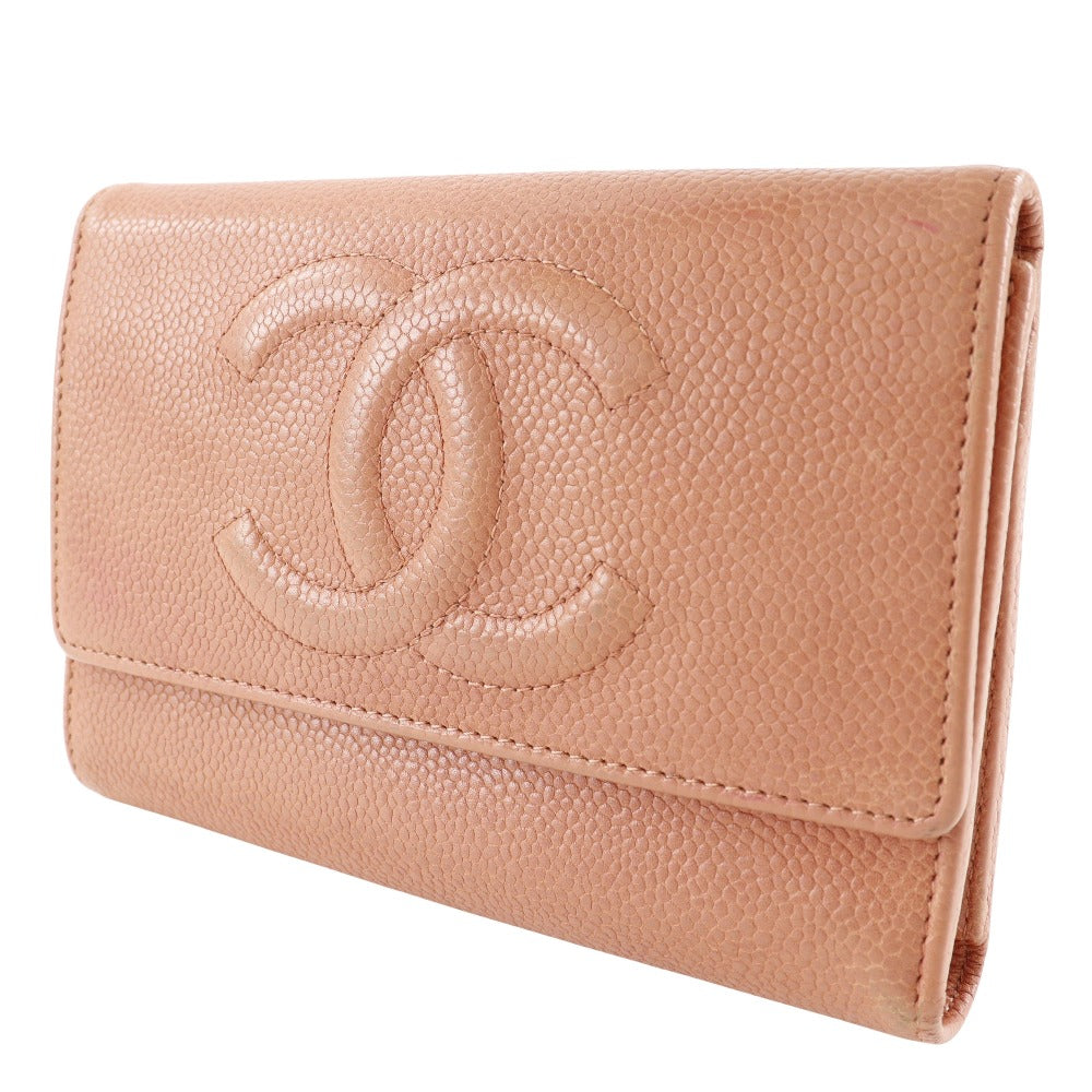 Chanel Caviar Trifold Wallet Leather Short Wallet in New Condition