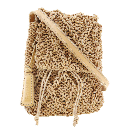 Chanel Braided Shoulder Bag Leather Crossbody Bag in New Condition