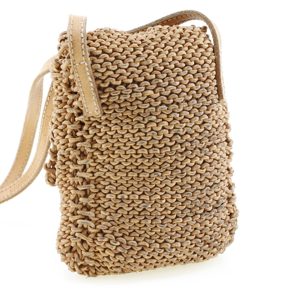 Chanel Braided Shoulder Bag Leather Crossbody Bag in New Condition