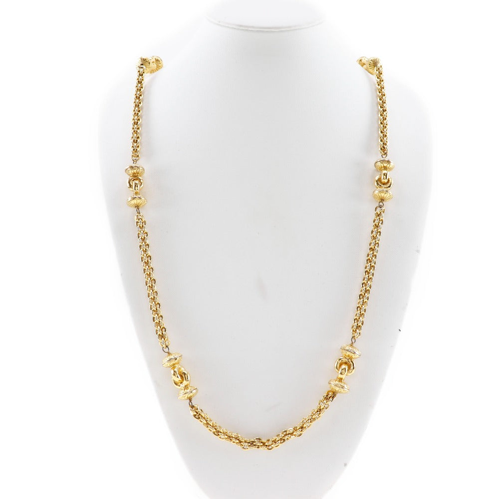Chanel Vintage Long Necklace Gold Plated