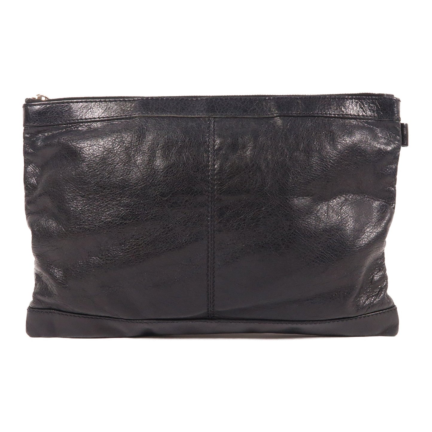 BALENCIAGA Clutch銀扣手拿包黑色