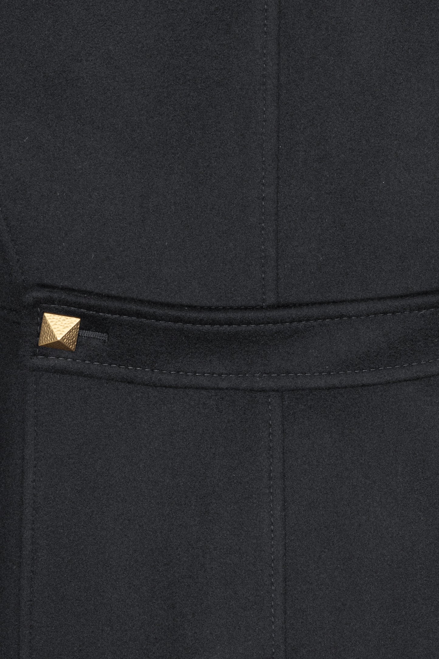 VALENTINO Roman Stud Coat Wool Black