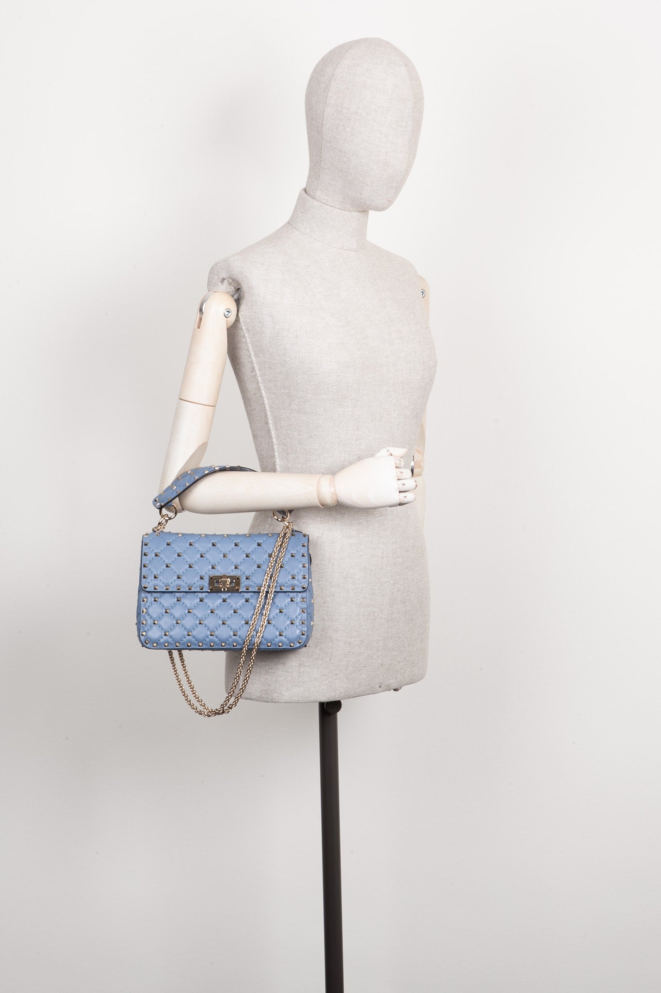 VALENTINO Rockstud Bag Medium Baby Blue