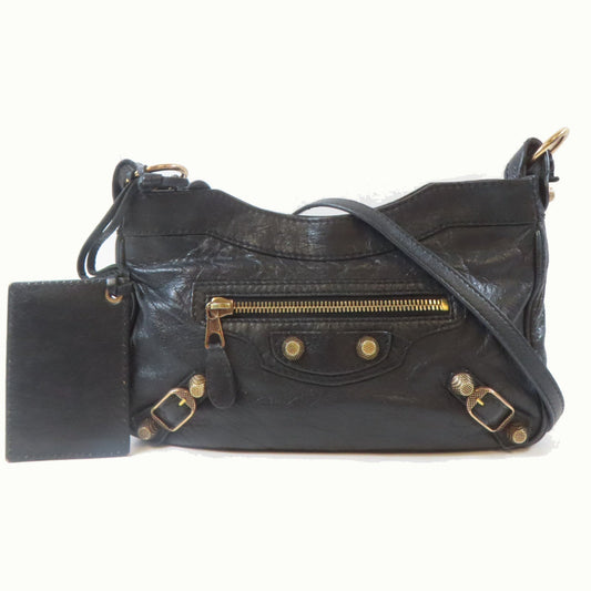 BALENCIAGA Hip Bag金扣肩背袋黑色