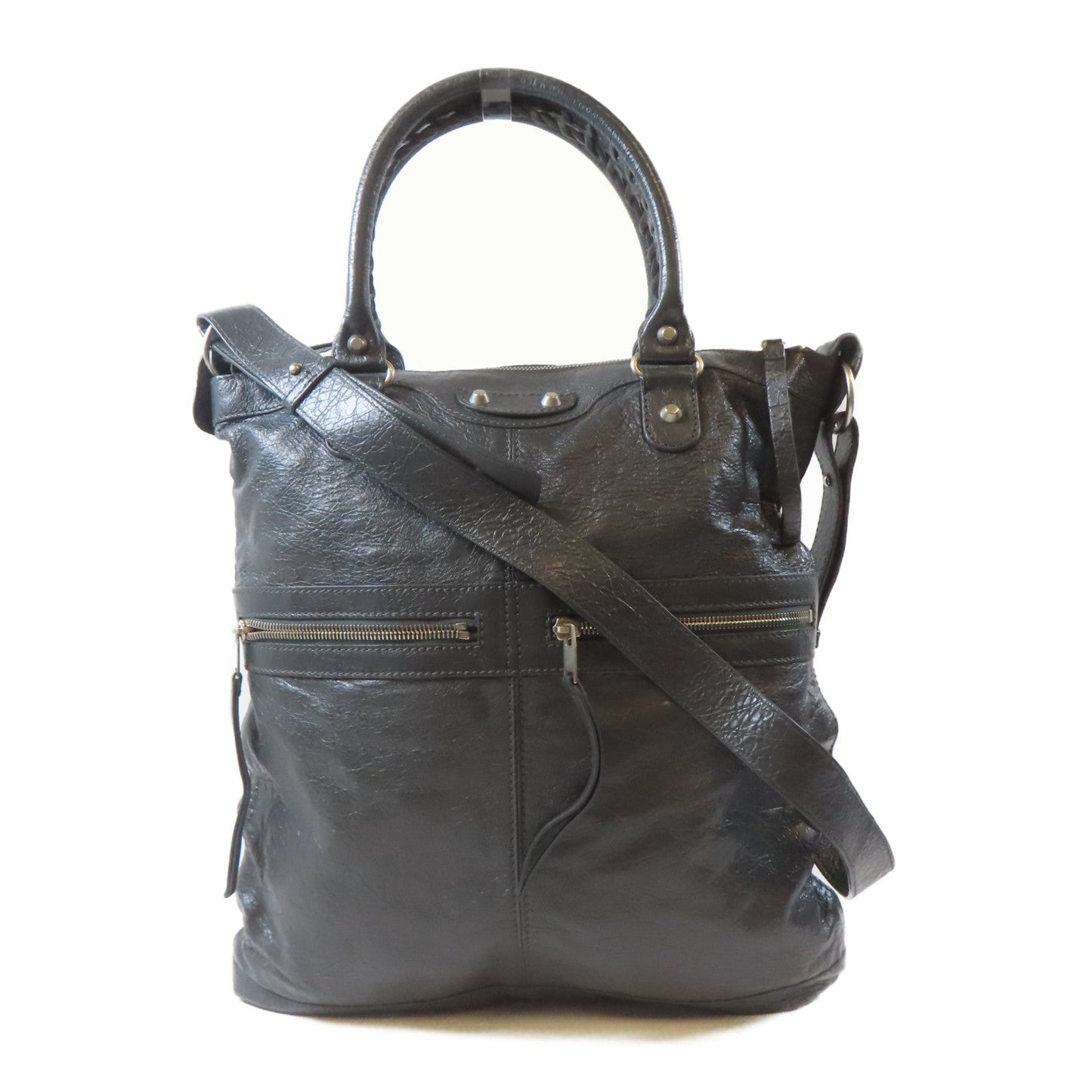 BALENCIAGA 羊皮皮革Classic Square�灰色