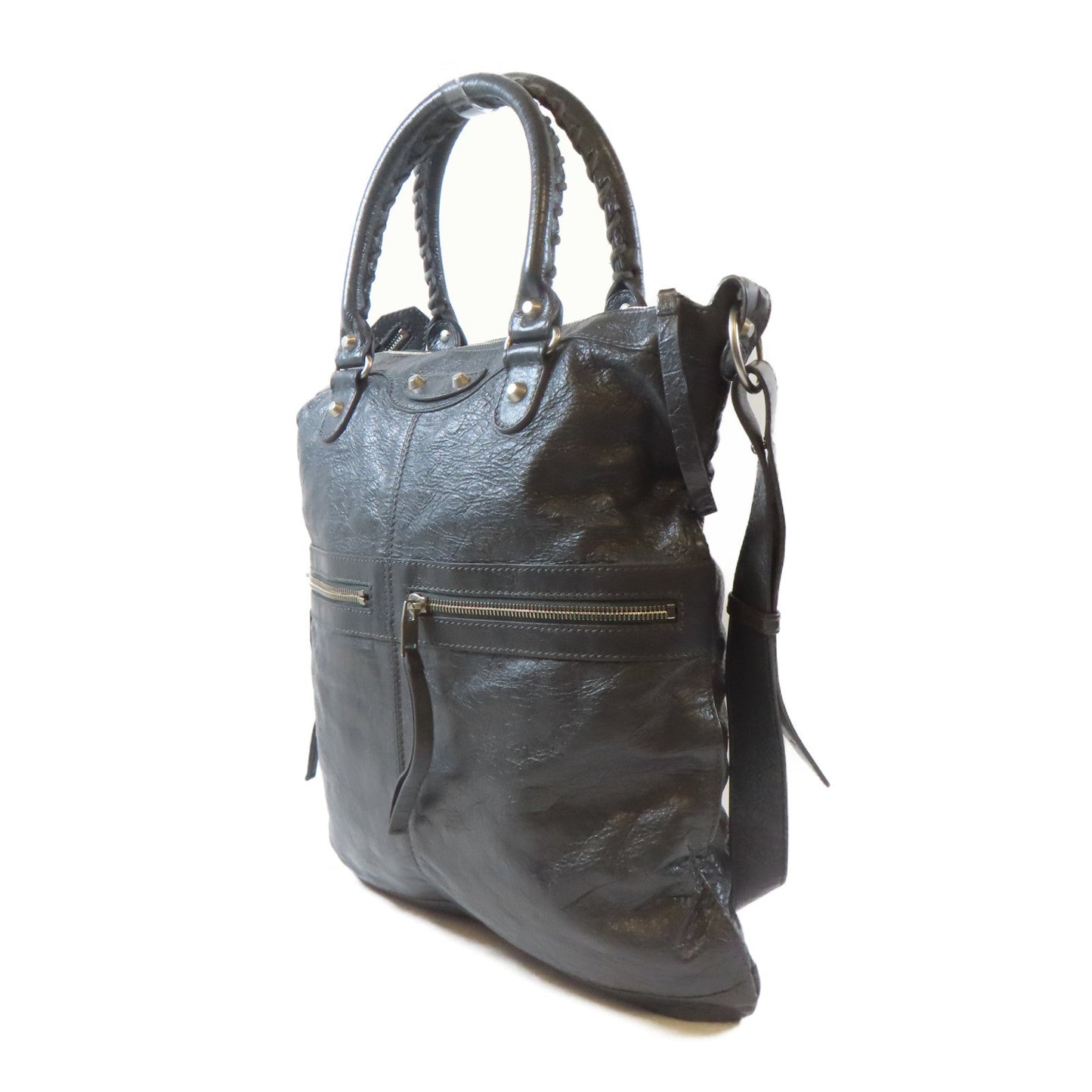 BALENCIAGA 羊皮皮革Classic Square�灰色