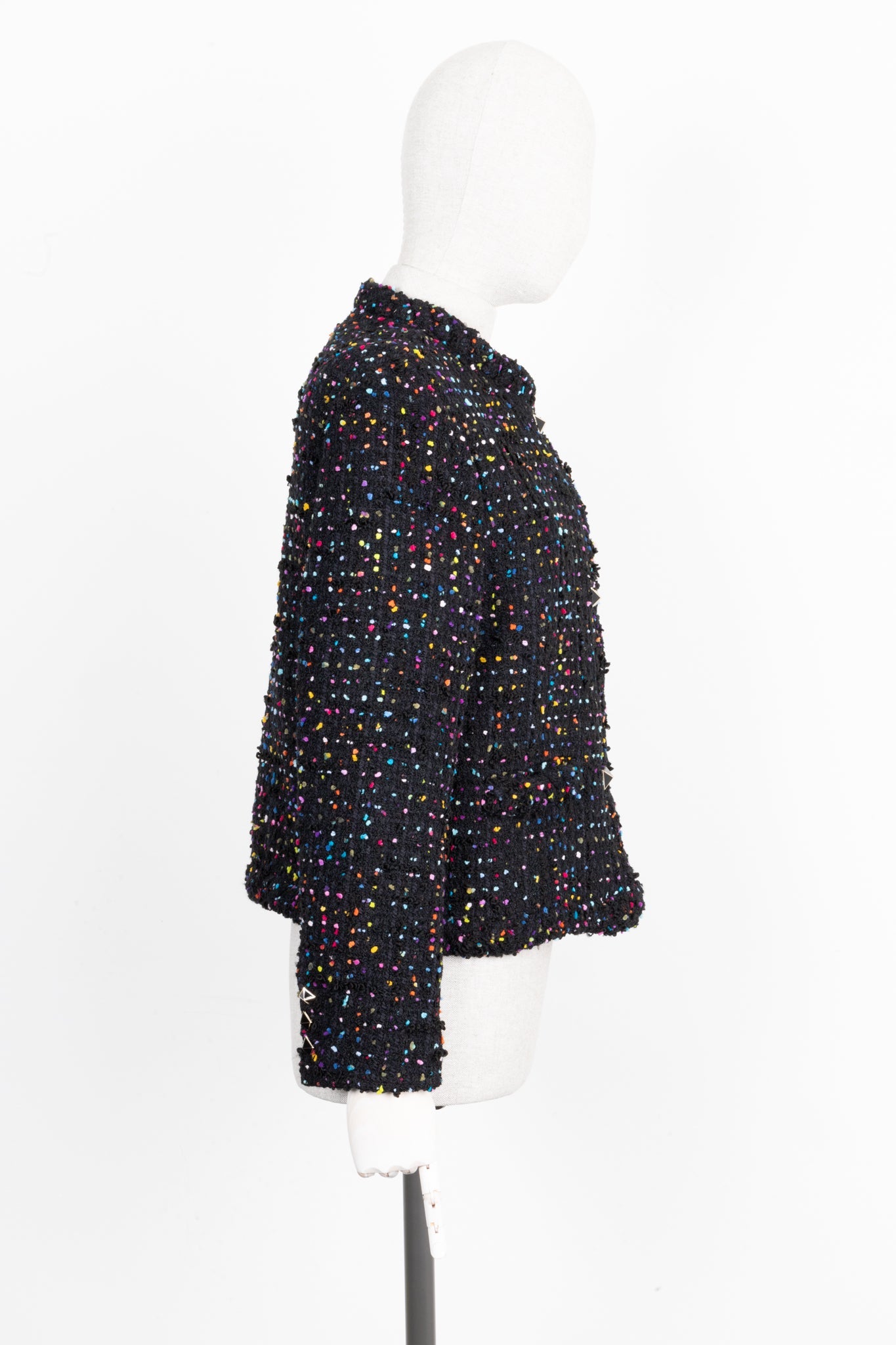 Valentino Tweed Jacket Black Multicolor