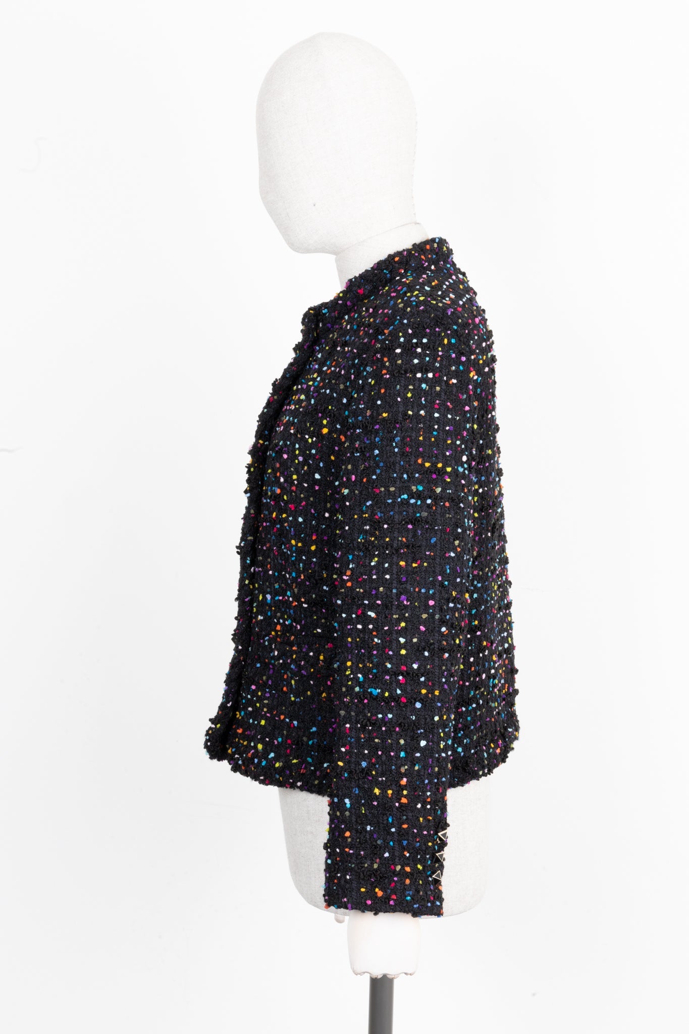 Valentino Tweed Jacket Black Multicolor
