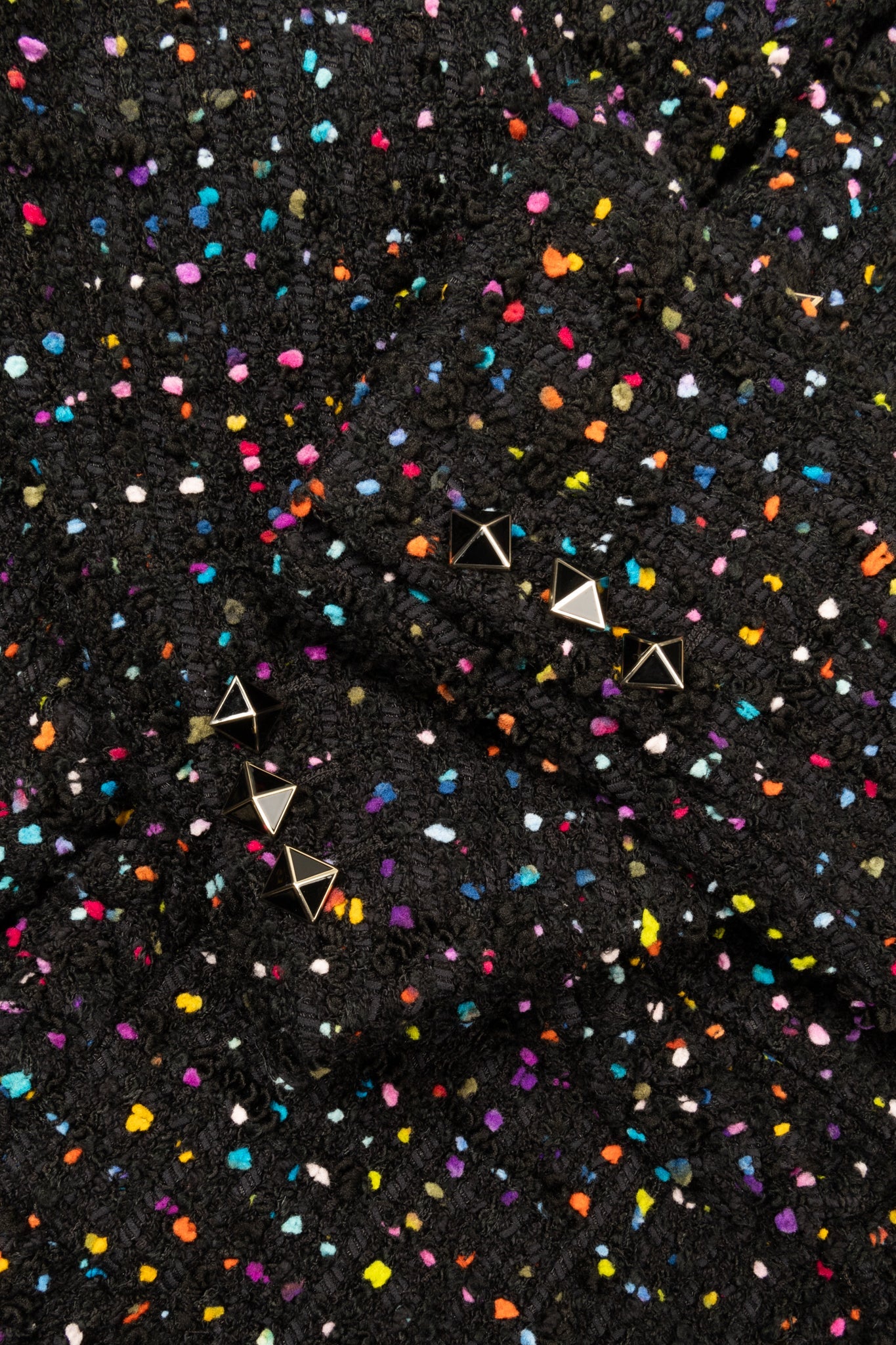 Valentino Tweed Jacket Black Multicolor