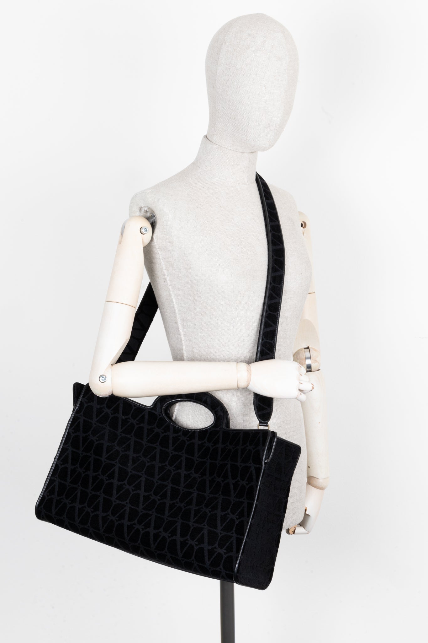 VALENTINO Le Troisieme Toile Tote Bag Black