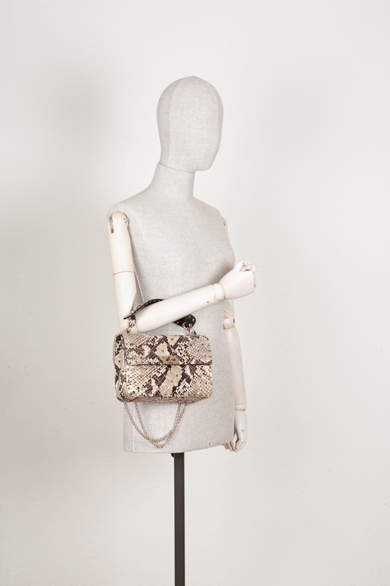 VALENTINO Rockstud Spike Bag Python