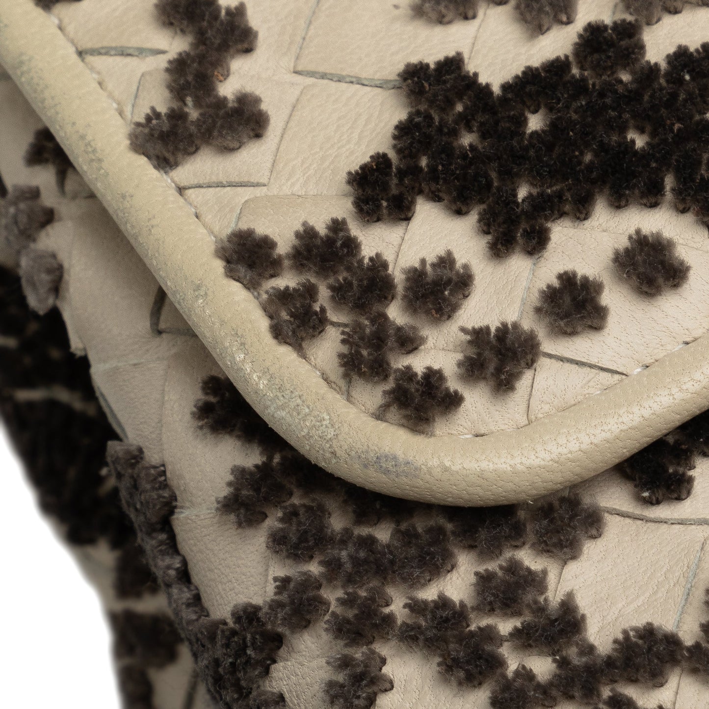 White Bottega Veneta Small Intrecciato Mist Olympia Shoulder Bag