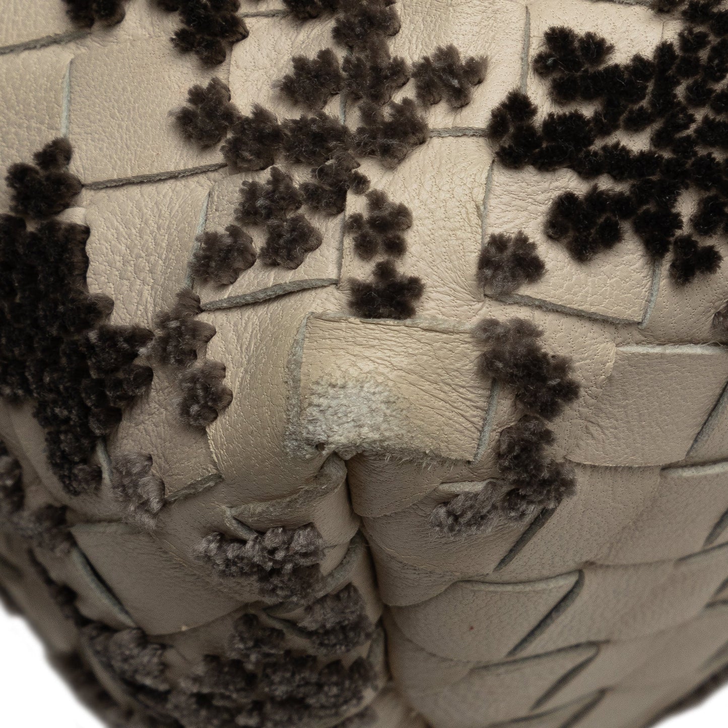 White Bottega Veneta Small Intrecciato Mist Olympia Shoulder Bag