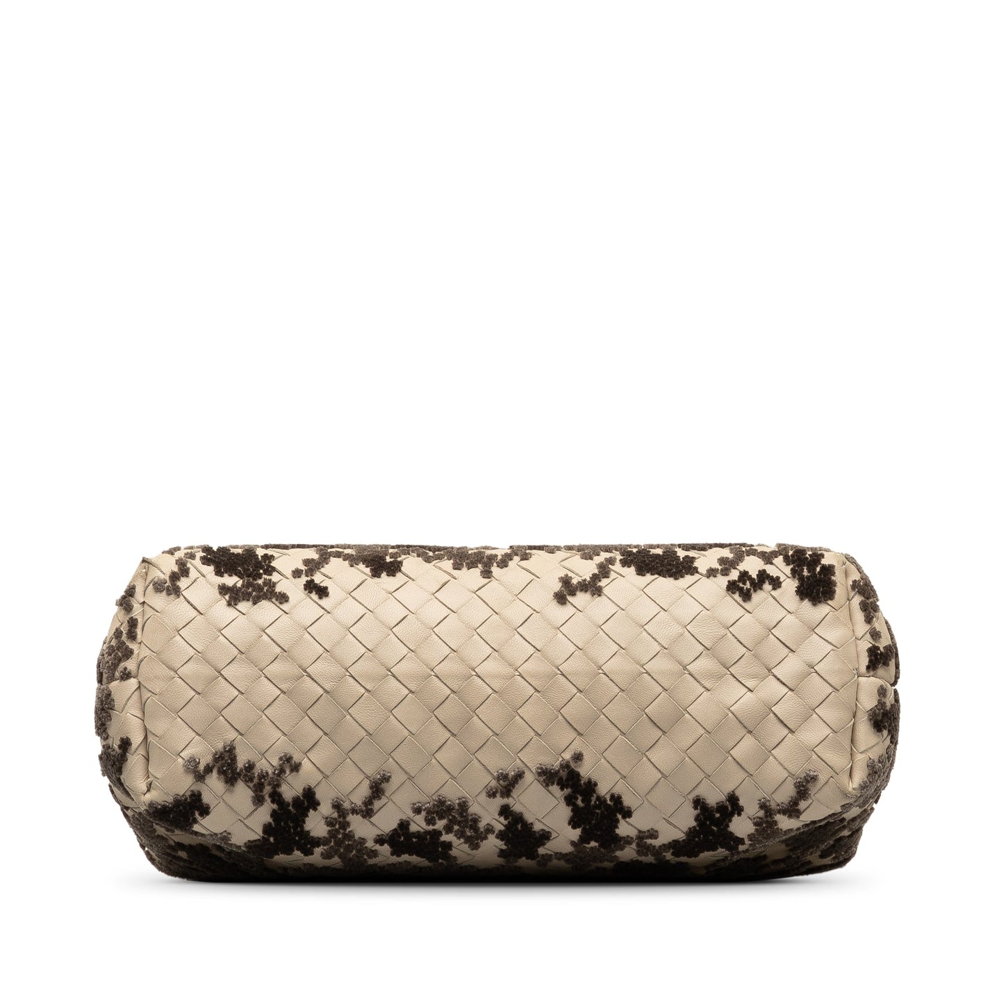 White Bottega Veneta Small Intrecciato Mist Olympia Shoulder Bag