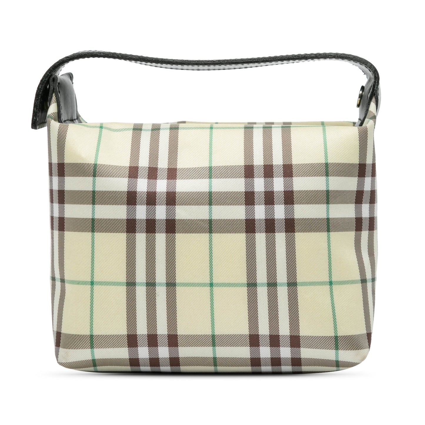 Beige Burberry Mini House Check Coated Canvas Handbag