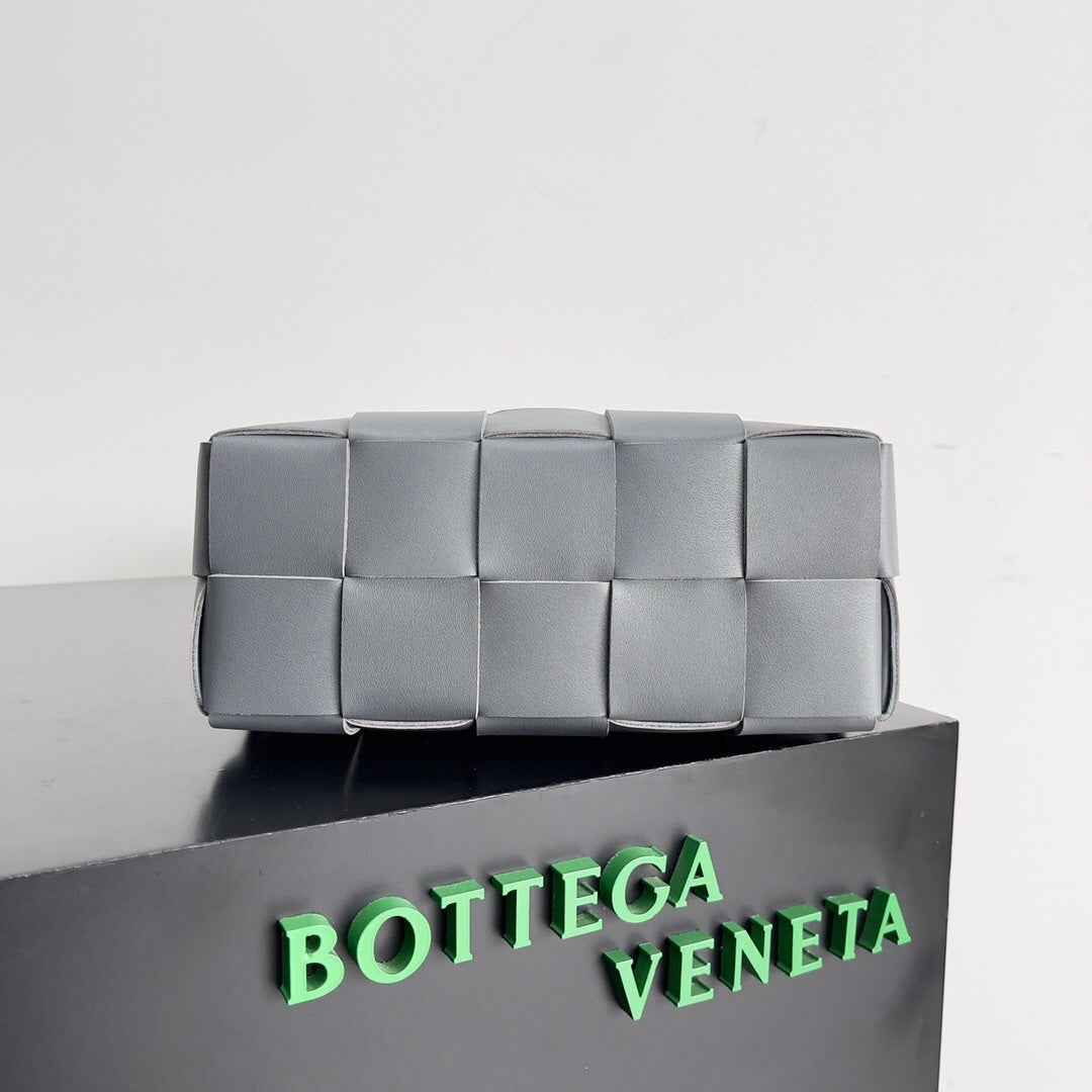 Bottega Veneta BV SMALL BRICK 24CM GREY LAMBSKIN