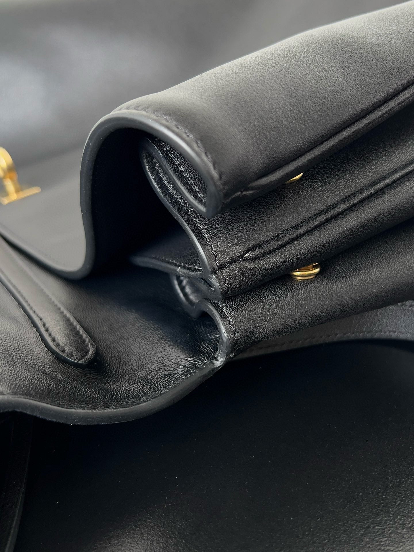 Bottega Veneta Balencia Tote Bag Black Calfskin Gold Hardware