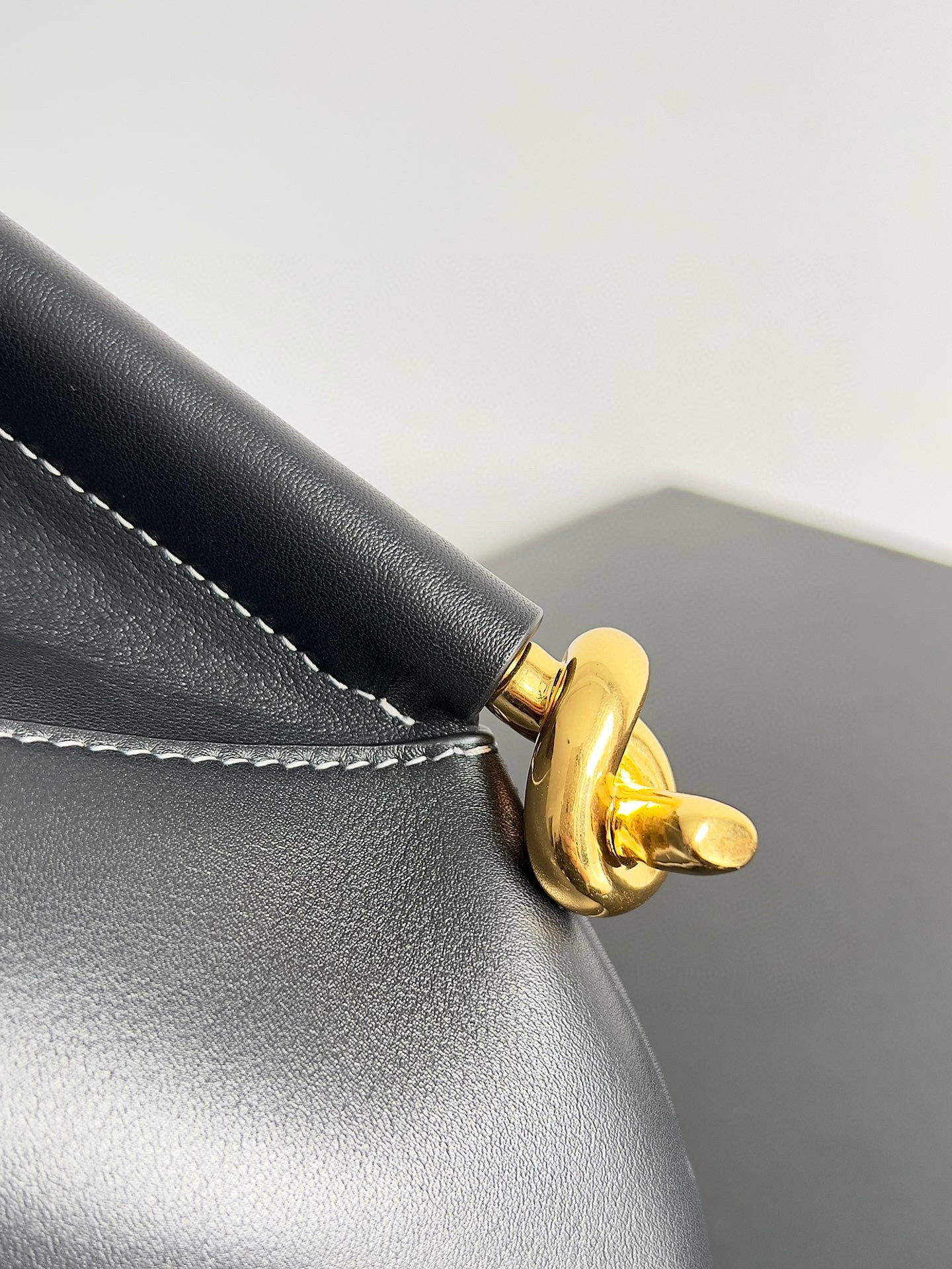 Bottega Veneta MEDIUM SOLSTICE 44 BLACK LAMBSKIN 74025