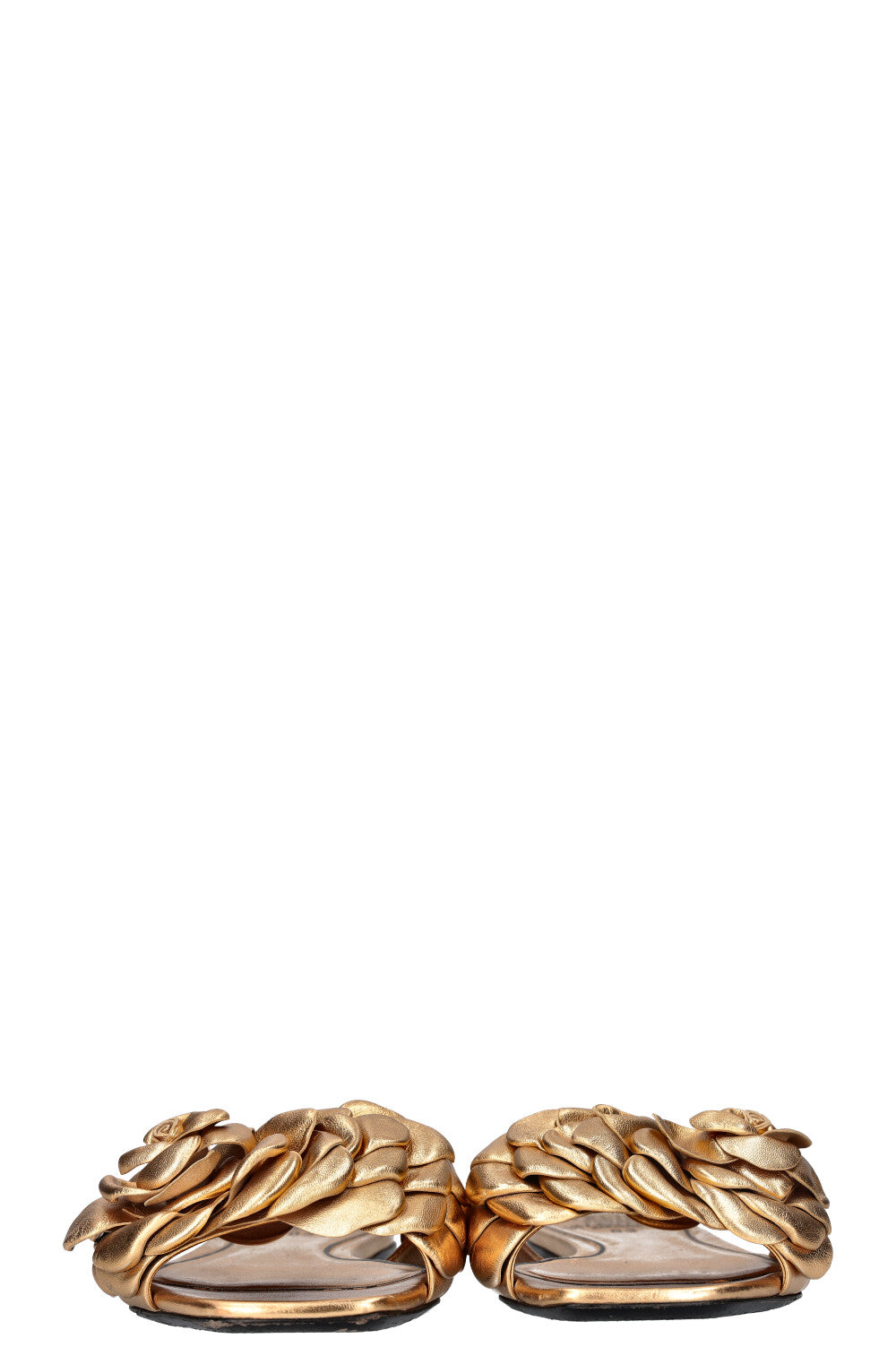 VALENTINO Rose Flats Gold