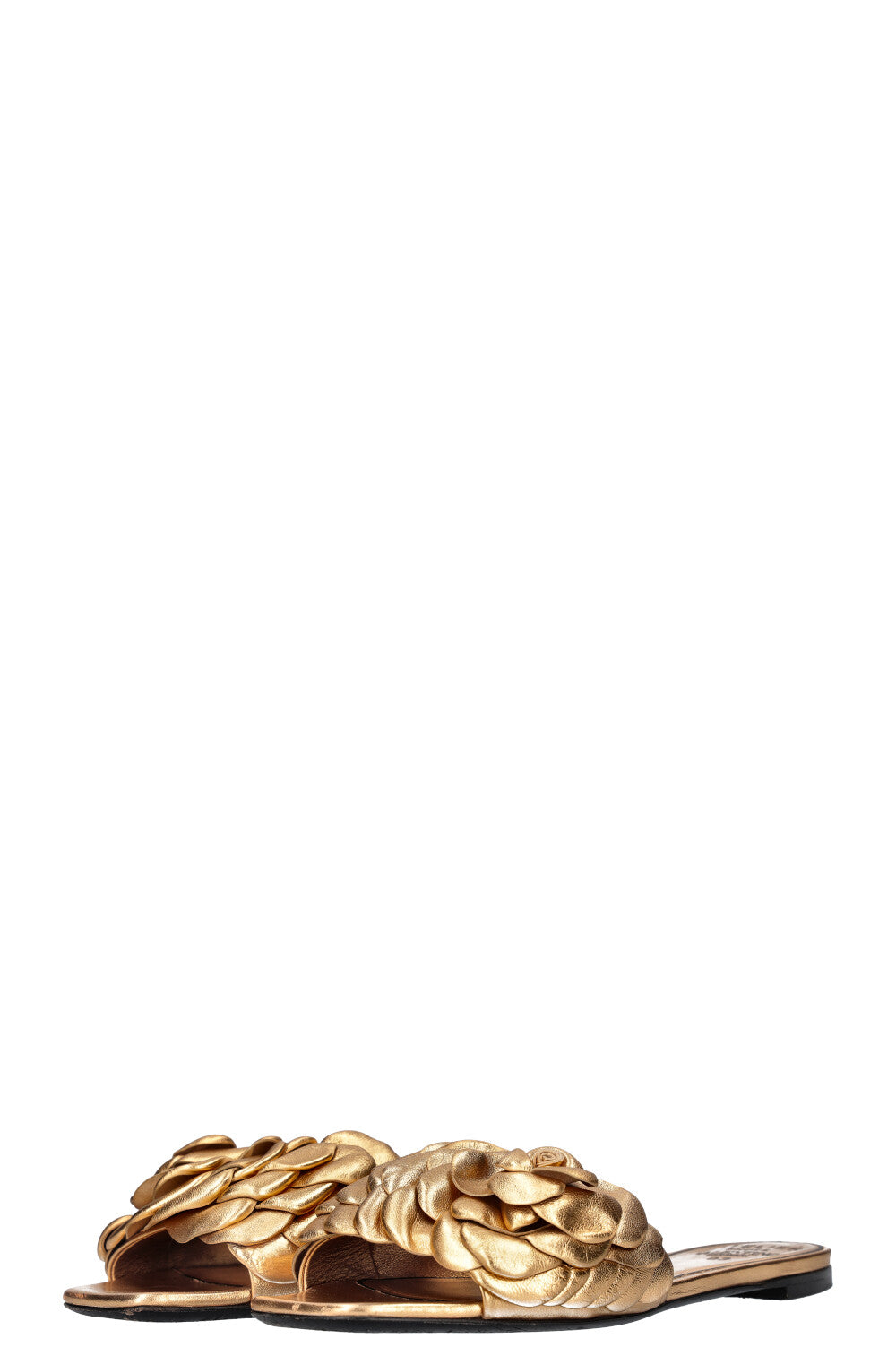 VALENTINO Rose Flats Gold