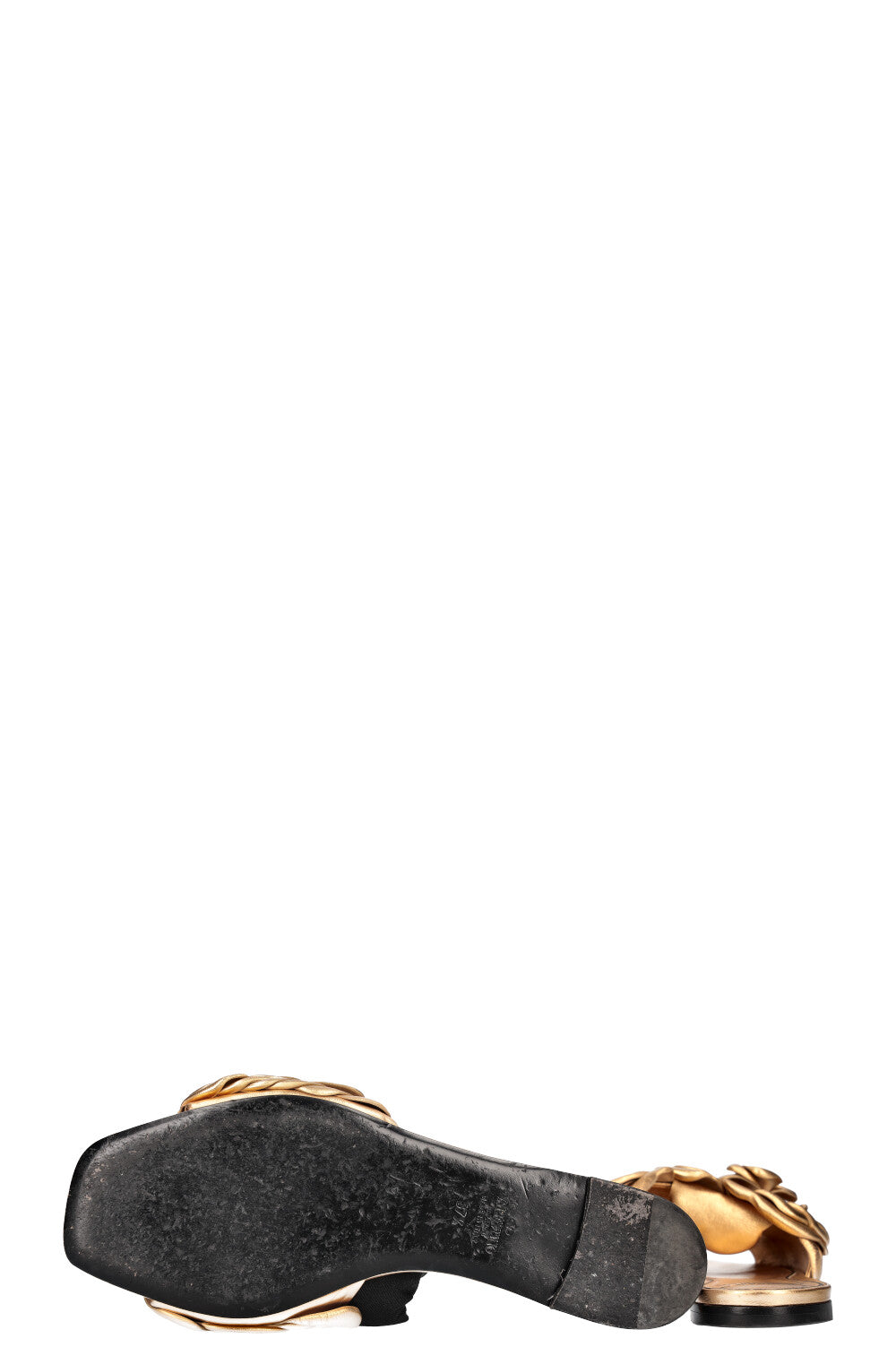 VALENTINO Rose Flats Gold