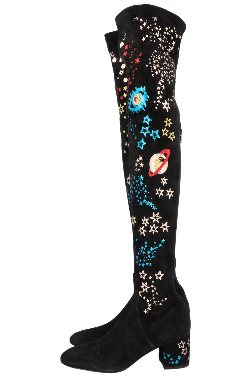 VALENTINO Astro Couture Overknee Boots Black