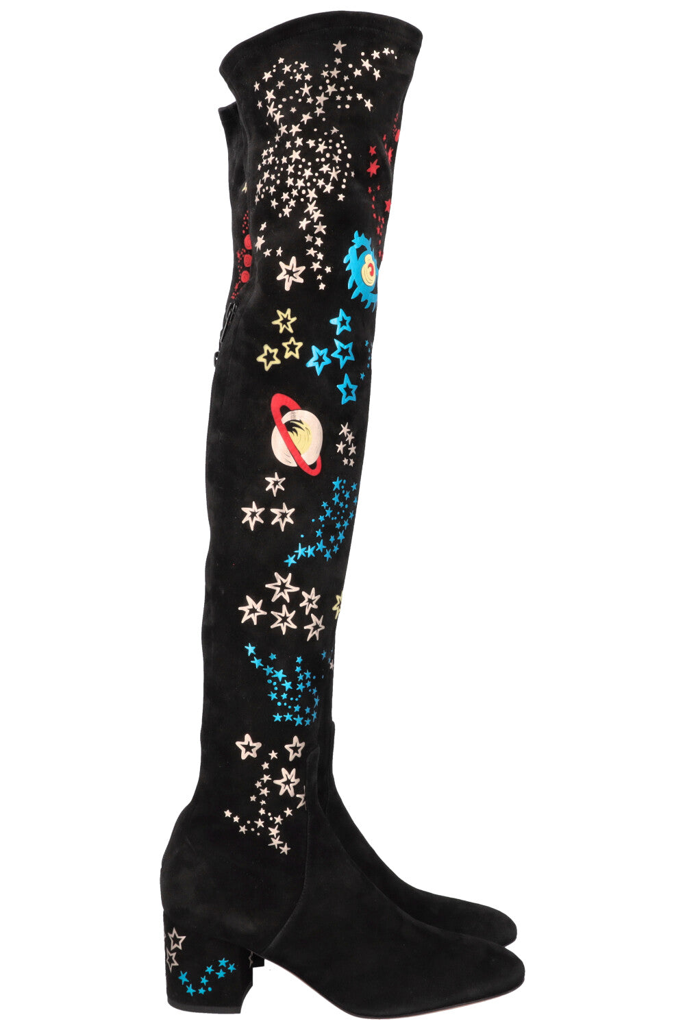 VALENTINO Astro Couture Overknee Boots Black