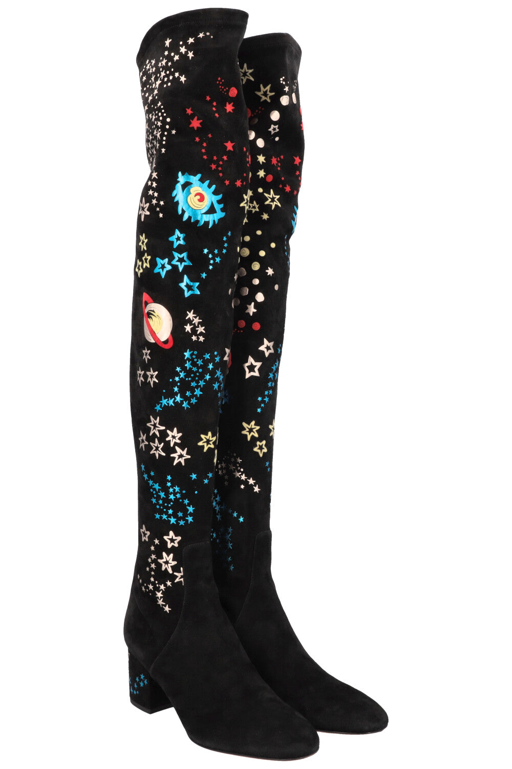 VALENTINO Astro Couture Overknee Boots Black