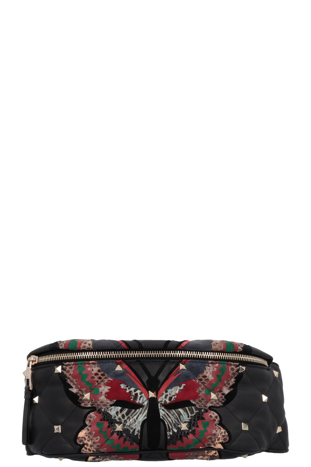 VALENTINO Butterfly Rockstud Belt Bag Black