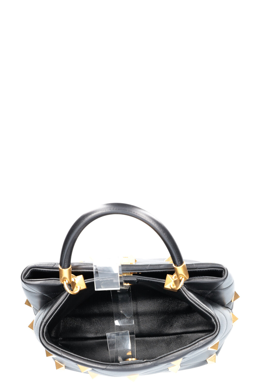VALENTINO Roman Stud The Handle Bag Black
