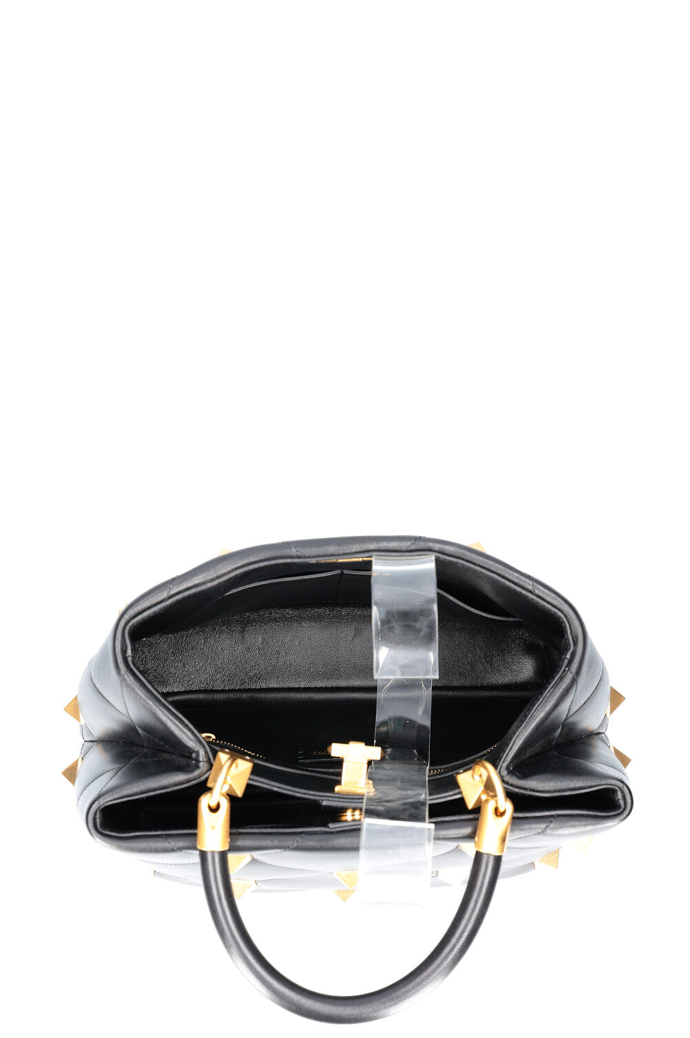VALENTINO Roman Stud The Handle Bag Black