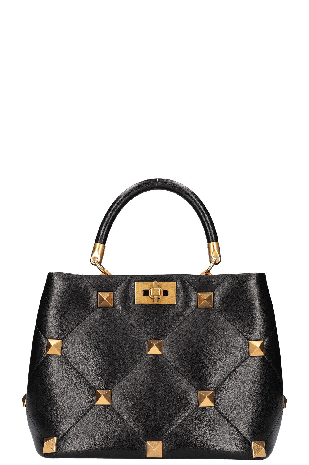 VALENTINO Roman Stud The Handle Bag Black