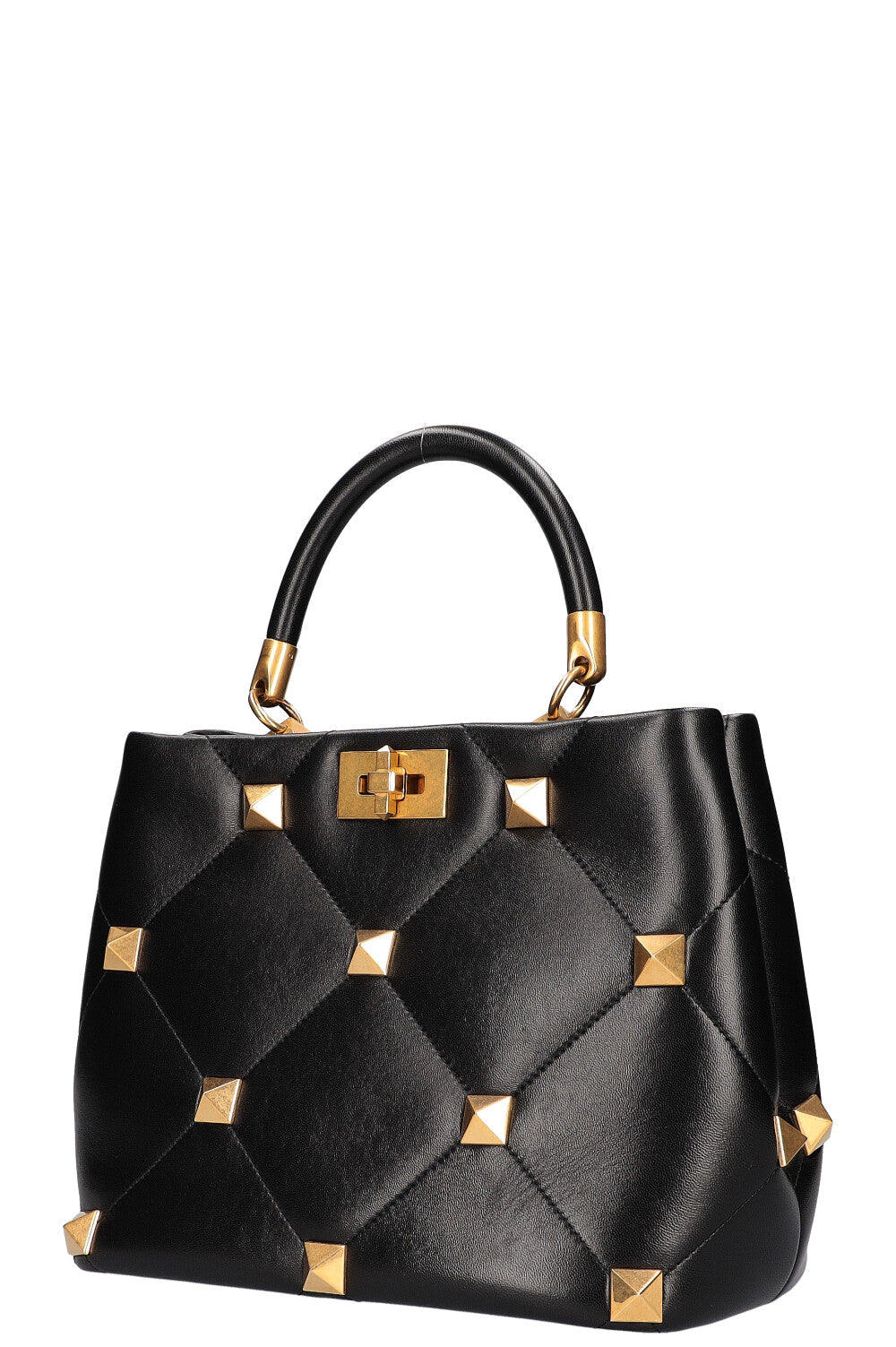 VALENTINO Roman Stud The Handle Bag Black