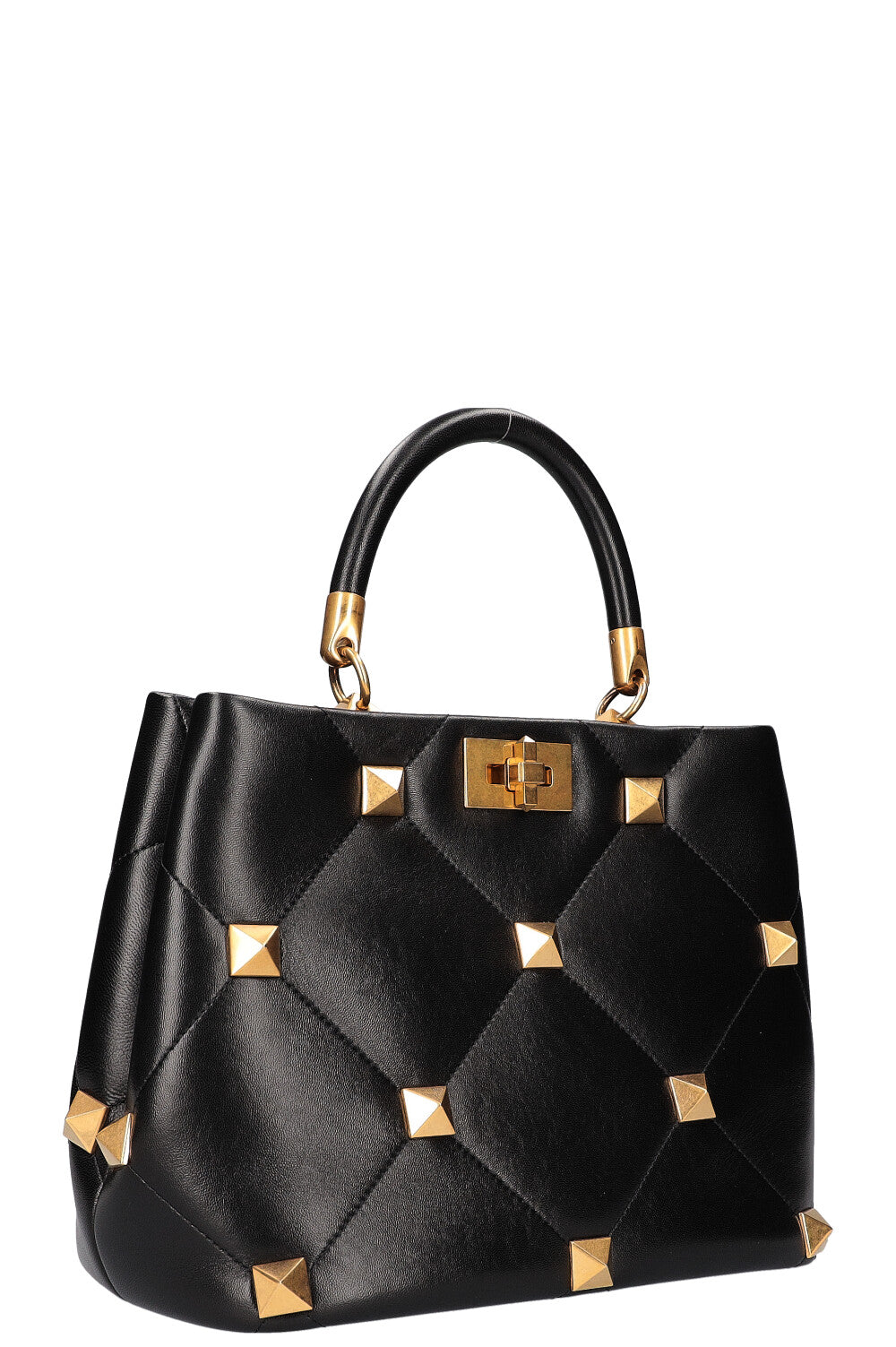 VALENTINO Roman Stud The Handle Bag Black