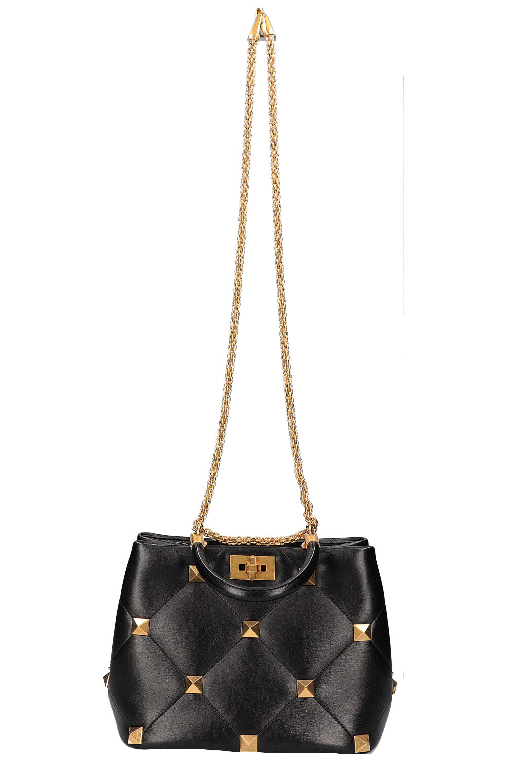 VALENTINO Roman Stud The Handle Bag Black