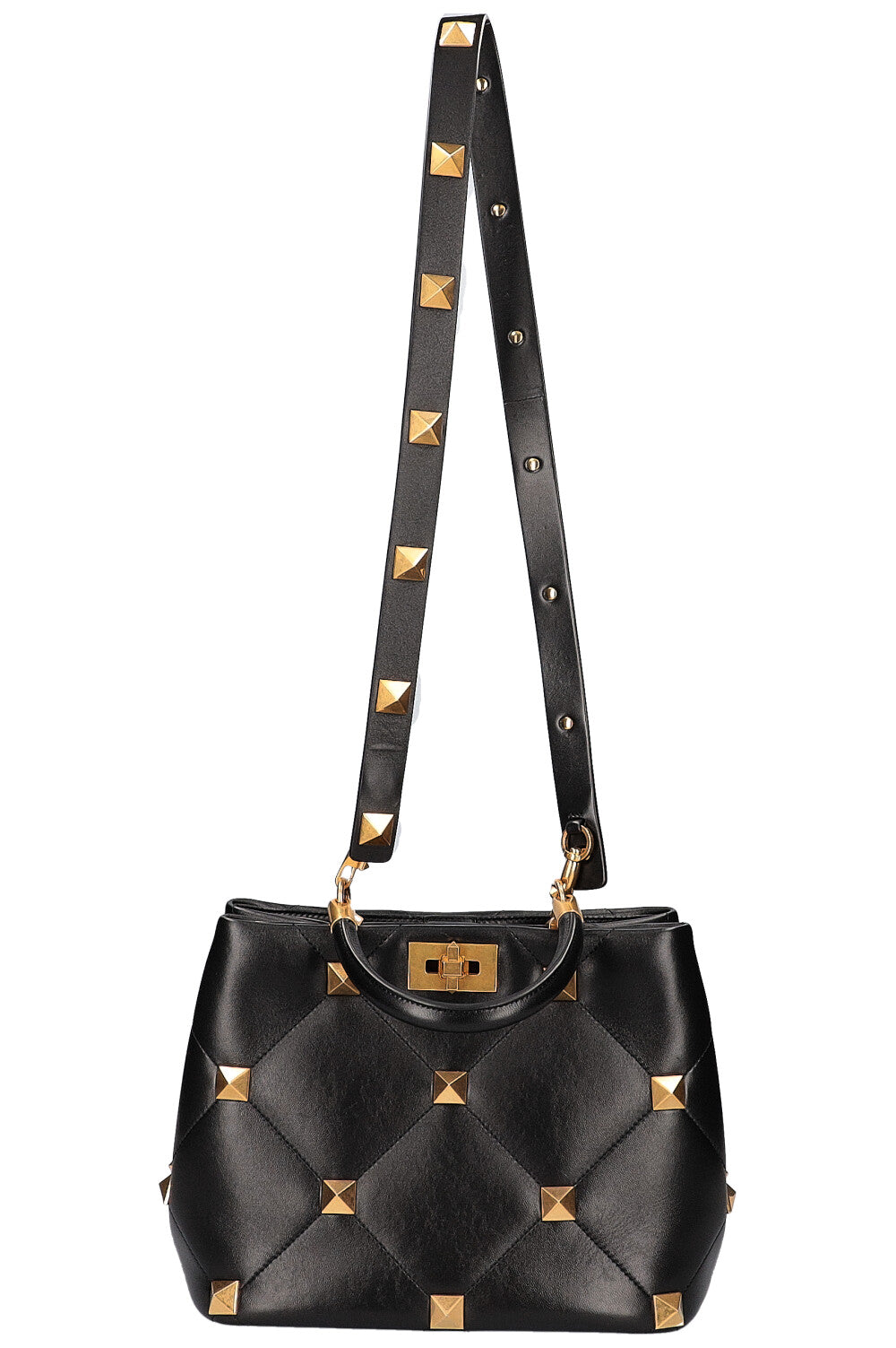VALENTINO Roman Stud The Handle Bag Black
