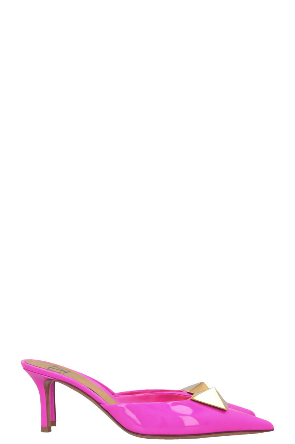 VALENTINO One Stud Mules Hot Pink Patent