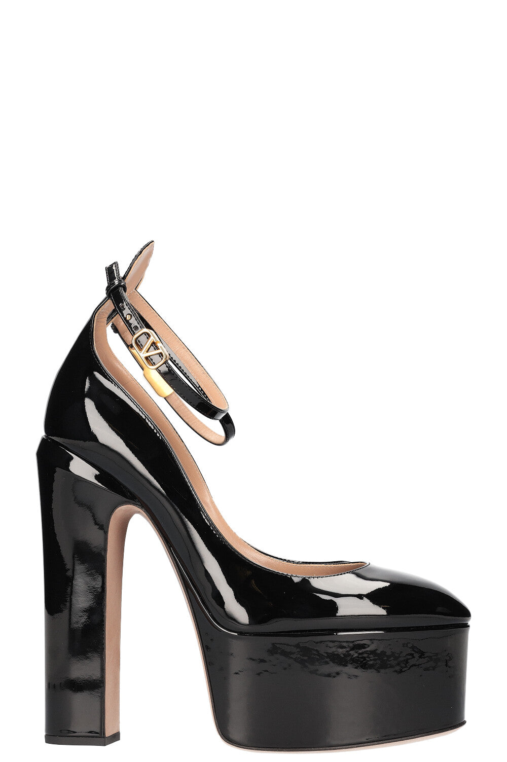 VALENTINO Tan-Go Platform Heels Patent Leather Black