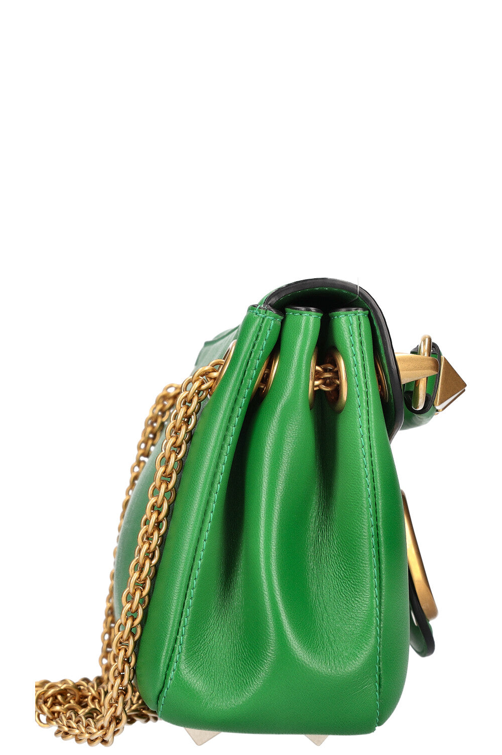 VALENTINO Stud Sign Shoulder Bag Green