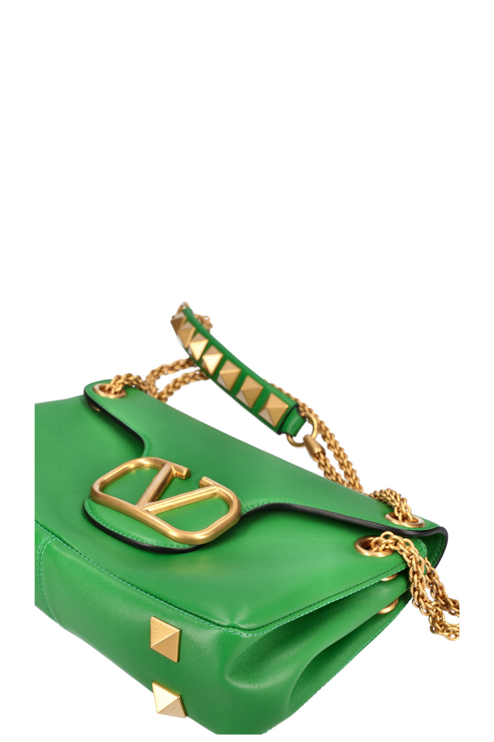 VALENTINO Stud Sign Shoulder Bag Green