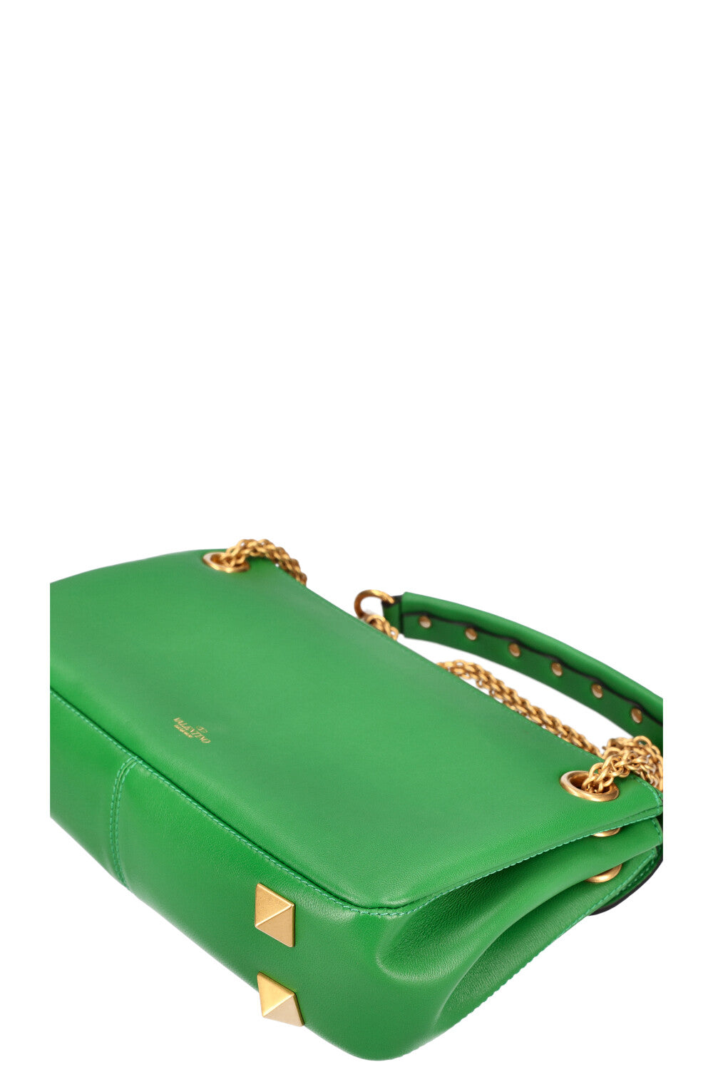 VALENTINO Stud Sign Shoulder Bag Green