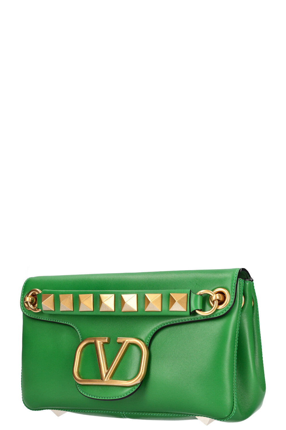 VALENTINO Stud Sign Shoulder Bag Green