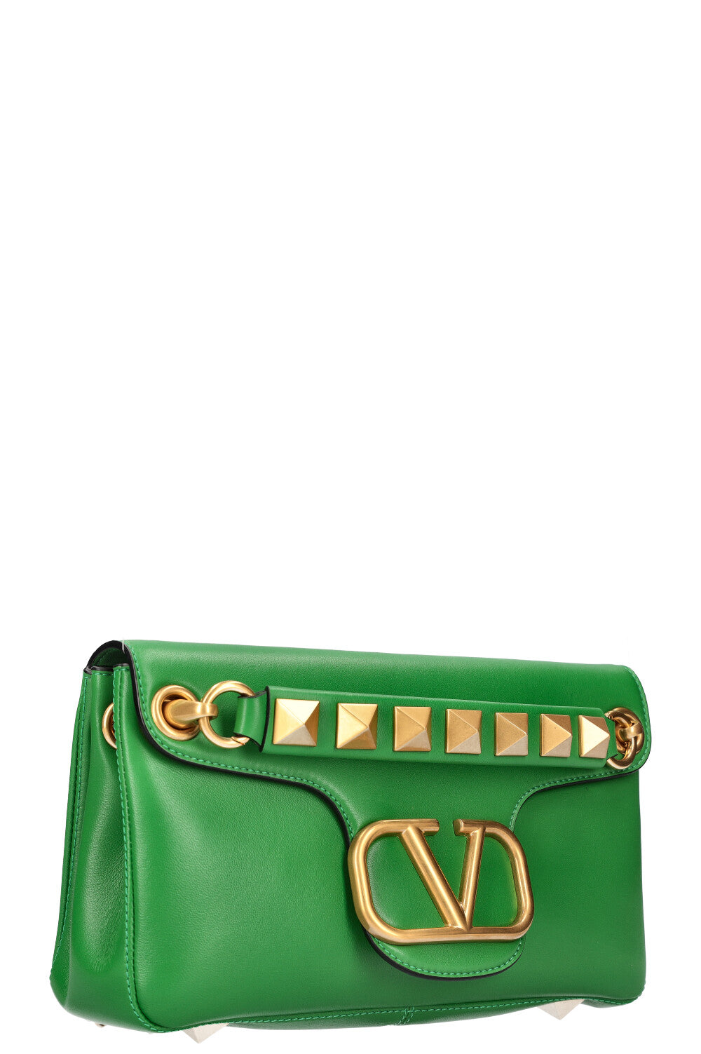 VALENTINO Stud Sign Shoulder Bag Green