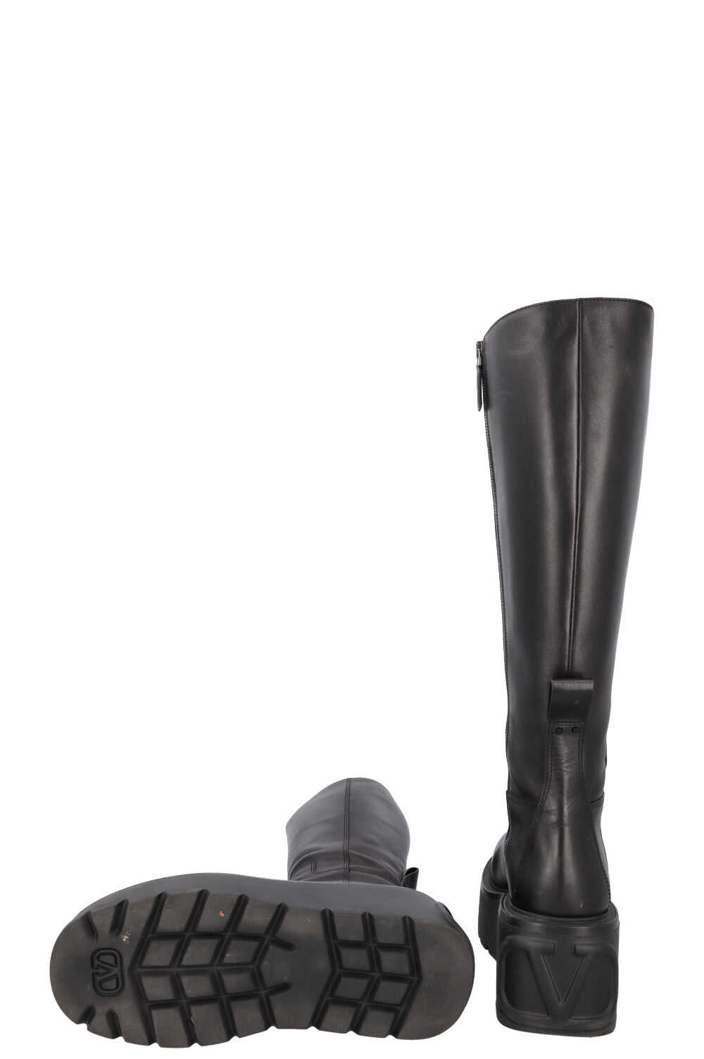VALENTINO Uniqueform V Logo Boots Black
