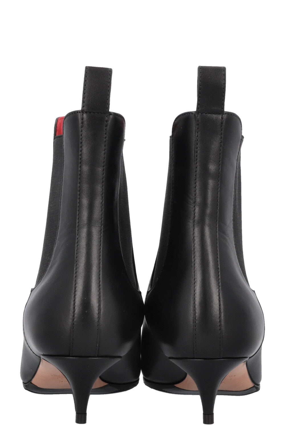 VALENTINO V Logo Boots Leather Black Gold