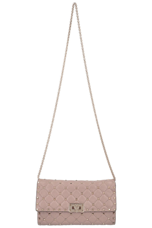 VALENTINO Rockstud Spike Crossbody Bag Nude